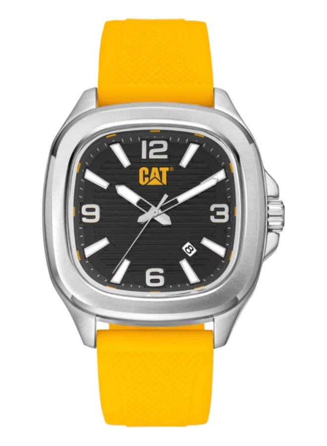Caterpillar Men's Axis Watch Av.141.27.131 Yellow Silver Black